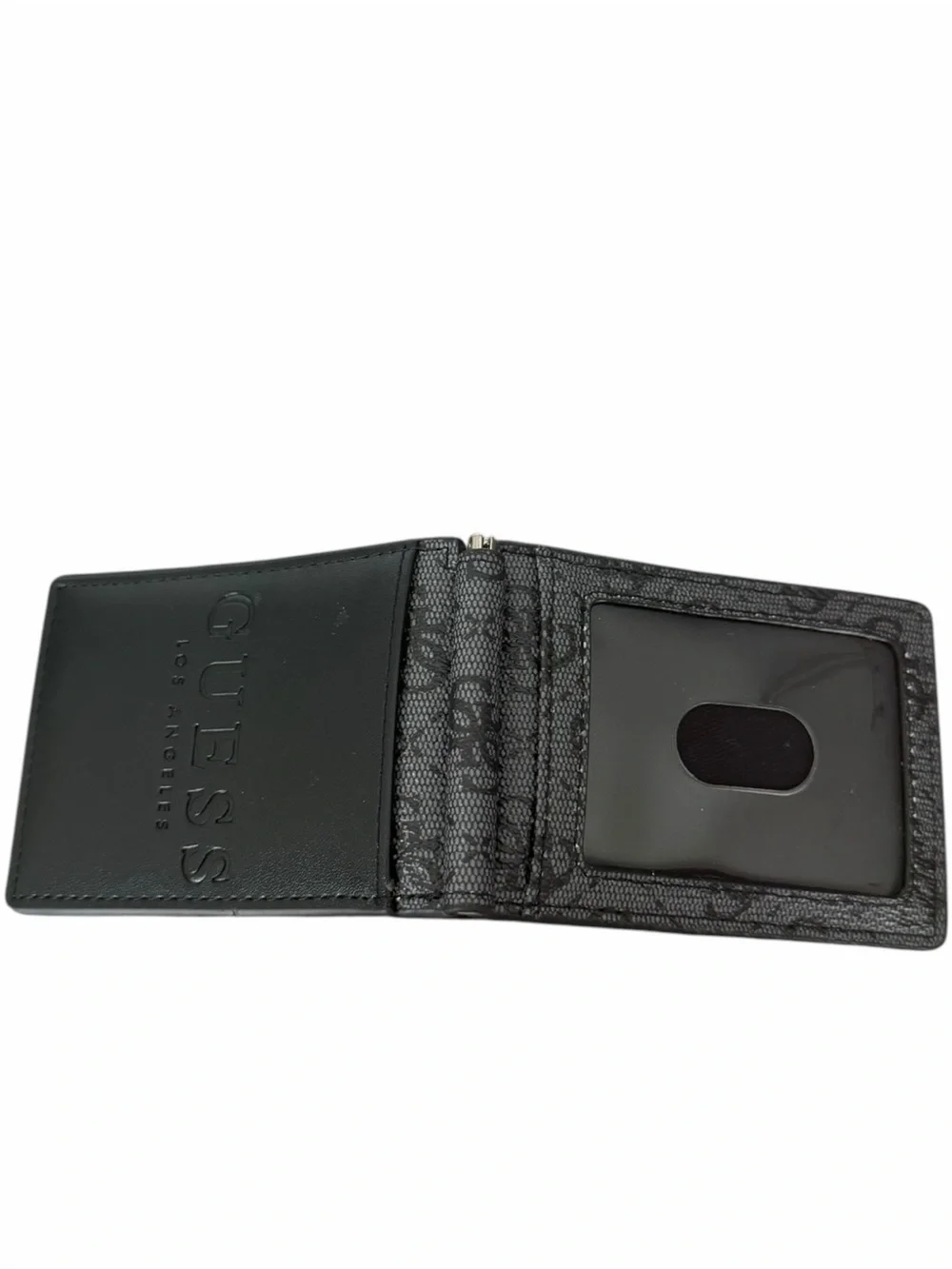 NWT 2 piece- GUESS Black Leather Bifold Wallet with Cardholder Set
